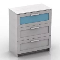 Rustic Locker With School Accessories Inside 3d model