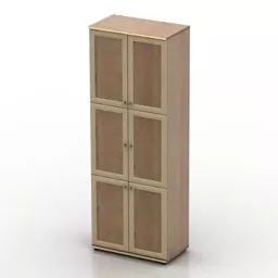 Mdf Locker Curved Edge With Drawers 3d model