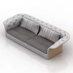 Sofa Low Back Low Arm 3d model