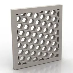Module Concrete Frame Holes Pattern 3d model