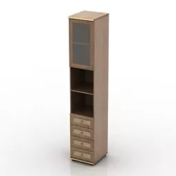 Brown Walnut Locker 3d model