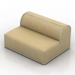 Upholstered Sofa Massas Armless 3d model