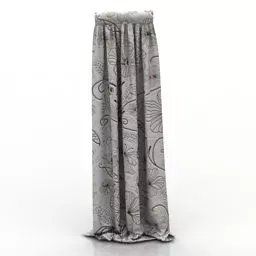 Curtains Set Vintage Texture 3d model