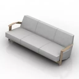 Bench Seat Sofa Fabric Material 3d model