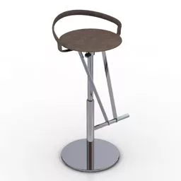 Vintage Blue Wood Dining Chair 3d model