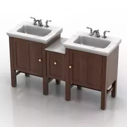 Dual Washbasin Kohler Tresham 3d model