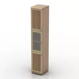 Locker Bookcase Thin Style 3d model