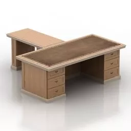 Corner Office Table 3d model
