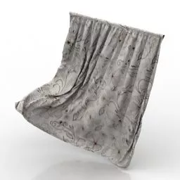 Realistic Vintage Curtain 3d model