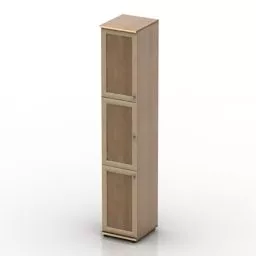Thin Locker Three Doors 3d model