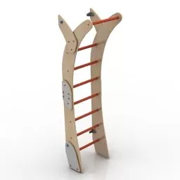 Gym Wall Bars Equipment 3d model