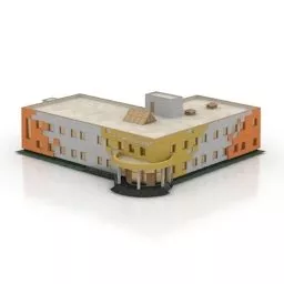 Hospital Architecture Building 3d model