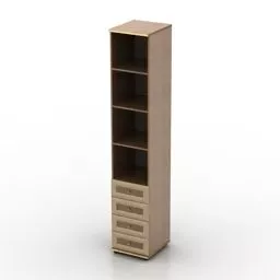 Simple Shelf With Mirror 3d model