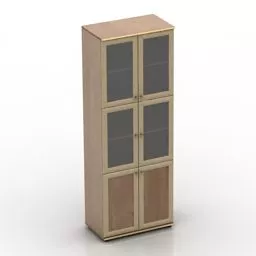Locker Bookcase Six Doors 3d model