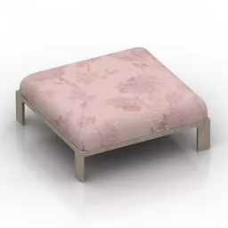 Square Seat Low Style 3d model