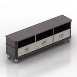 Tv Locker Three Drawers 3d model