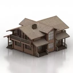 Roof House Villa 3d model