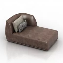 Two Seats Sofa Fauteuil 3d model