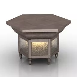 Table Lamp Flower Shade 3d model
