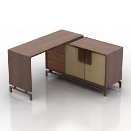 The Bedside Table With Open Space 3d model