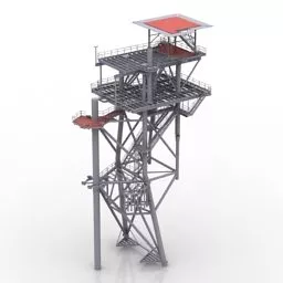 Steel Platform Building 3d model