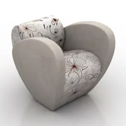 Armchair Modern Arm Pad 3d model