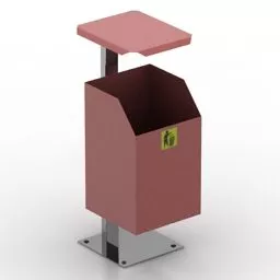 Outdoor Steel Urn 3d model