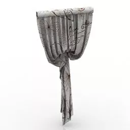 Old Curtain Collapsed 3d model