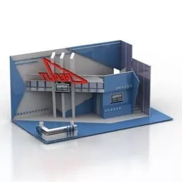 Indoor Exhibition Pavilion 3d model