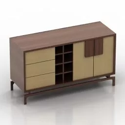 Modern Locker Reception White Painted 3d model