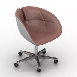 Low Back Wheel Armchair 3d model