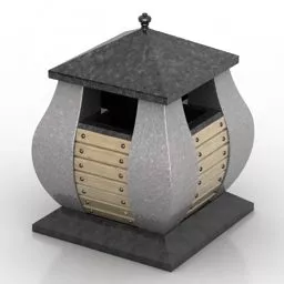 Chinese Garden Bin 3d model