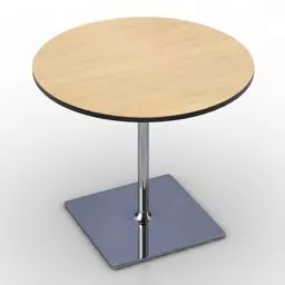 Table Round Top Square Leg 3d model