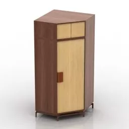 Corner Wardrobe One Door 3d model