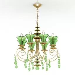 Glass Circle Lamp Ceiling Lamp 3d model
