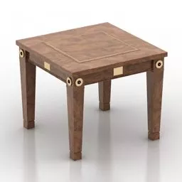 Table With Brass Joins 3d model