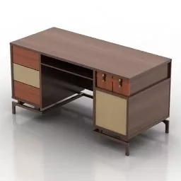 Working Table Pc Combine Cabinet Shelf 3d model