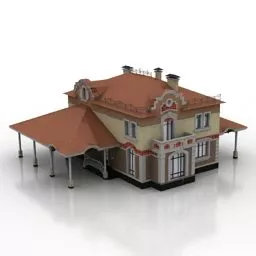 Modern Office Building With Textures 3d model