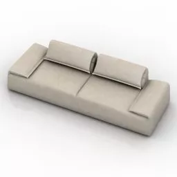 Sofa Low Back Low Arm 3d model