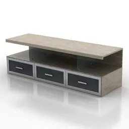 Tv Locker Modern With Drawer 3d model