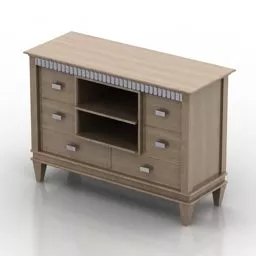 Rustic Locker With School Accessories Inside 3d model