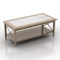 Bedroom Low Bedside Table 3d model