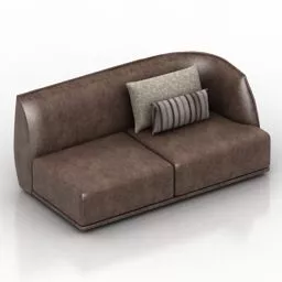 Pink Upholstery Sofa 3d model