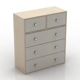 School Locker With Drawers 3d model