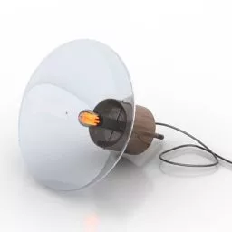 Round Ceiling Lamp White Shade 3d model