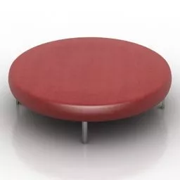Low Round Stool 3d model