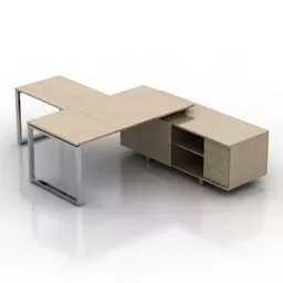 Drawing Table Wood Frame 3d model