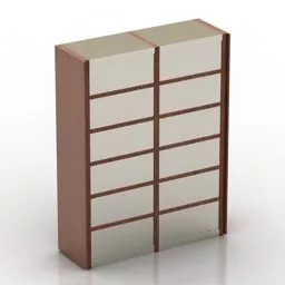 Wardrobe Simple Drawers 3d model