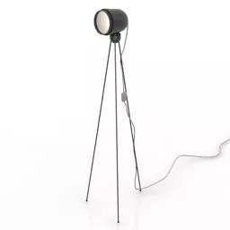 Studio Torchere Lamp With Tripod 3d model