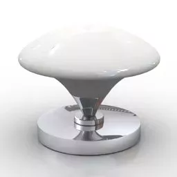 Brown Wood Bedside Table With Circle Handle 3d model